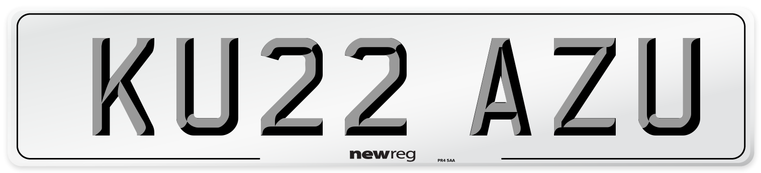 KU22 AZU Number Plate from New Reg